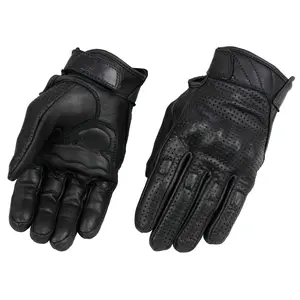 Milwaukee Leather Men's Premium Leather Motorcycle Racing Gloves - Hand Protection, Gel Palm, Adjustable Fit
