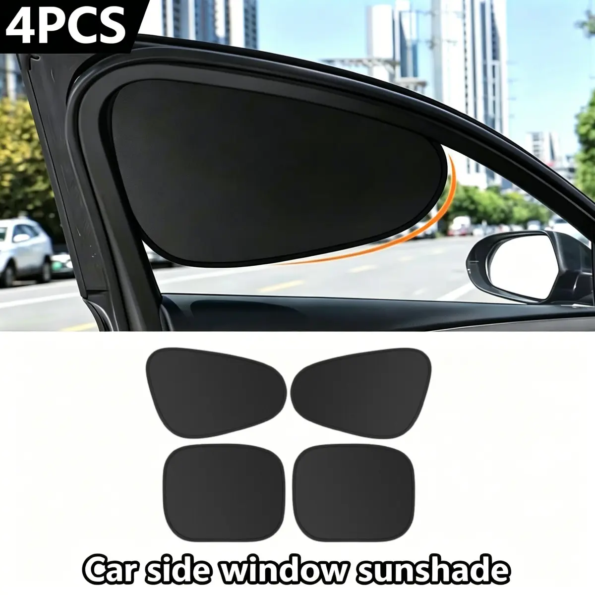 4Pcs Magnetic Car Side Window Sunshade, UV Blocking Shade Keeps Car Cool, Reusable Washable Privacy & Car Interior Protector Fit Most Cars SUV