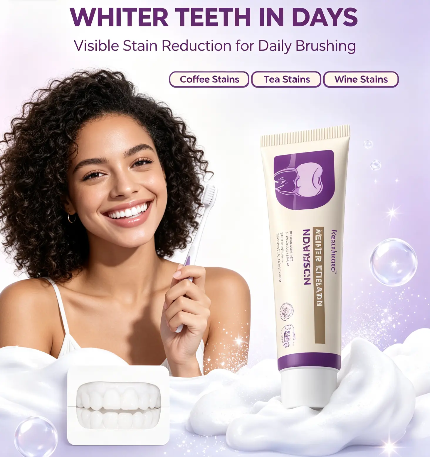 Tired of sensitive teeth & bad breath? Kreain Nature Repair Toothpaste Strengthen Teeth, Clean Stains, Comfort Oral All Day Long