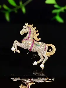 Fashionable Luxury Brooch, Unique Design, Large Floral Pin, High-End Zircon Shell Bead Clip, Elegant Clothing Accessory