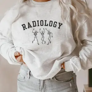 Radiology Skeleton Crewneck, Funny X-Ray Tech Sweatshirt, Radiologist Skeleton Pullover, Xray Tech Scrub Top, Radiology Gift sweater