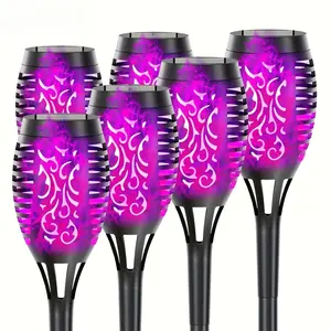 Colorful Solar Torch Lights, LED Outdoor Garden Lights, Auto On/off, for Patio, Yard, Pathway, Porch, Camping, Party, Halloween, Christmas