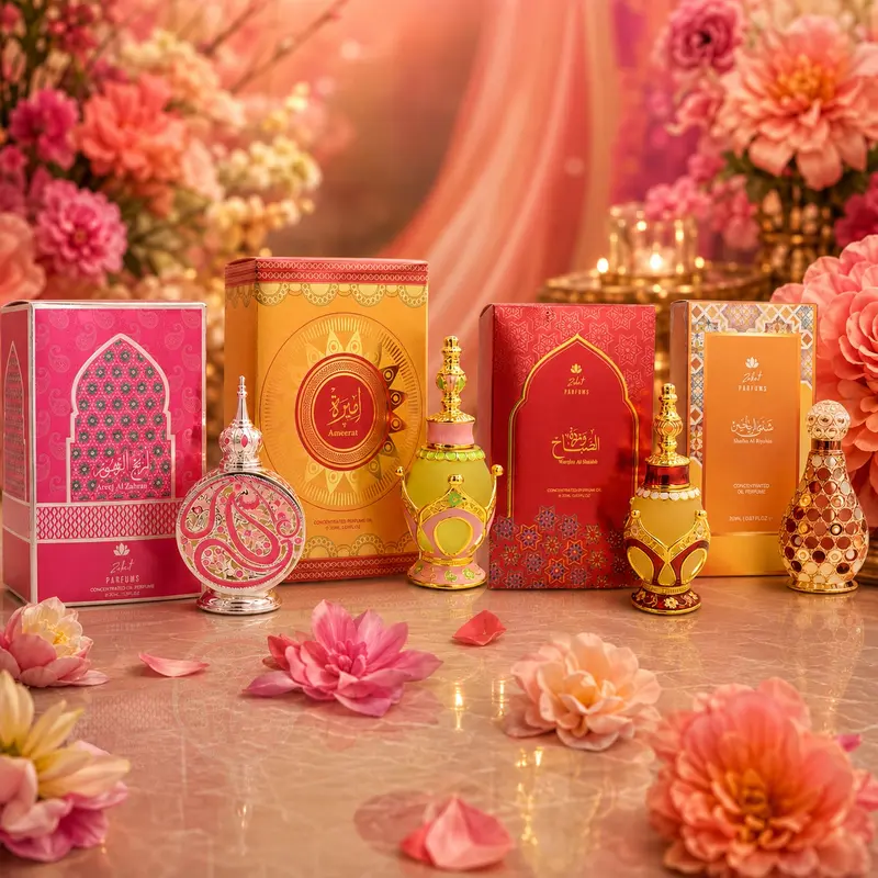 Oudlash Bundle | Wardat Al Sabah + Shatha Al Riyahin + Ameerat Pure + Areej Al Zohour | Pure Concentrated Oil | Unisex | 20 ML | Citrus - Fruity & Aromatic Notes