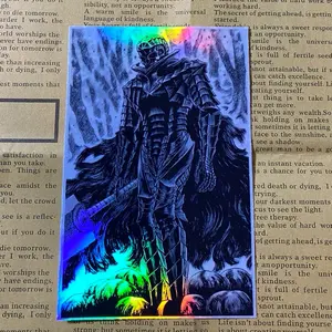 Mercenary Swordsman Manga Panel, Holographic Sticker