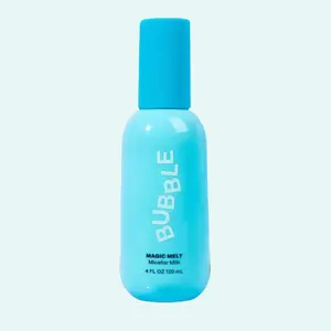 Bubble Skincare Magic Melt Makeup Remover - Micellar Milk Eye Makeup Remover Infused with Raspberry Seed Oil - Hydrating & Soothing Preppy Skikncare for Soft, Refreshed Skin