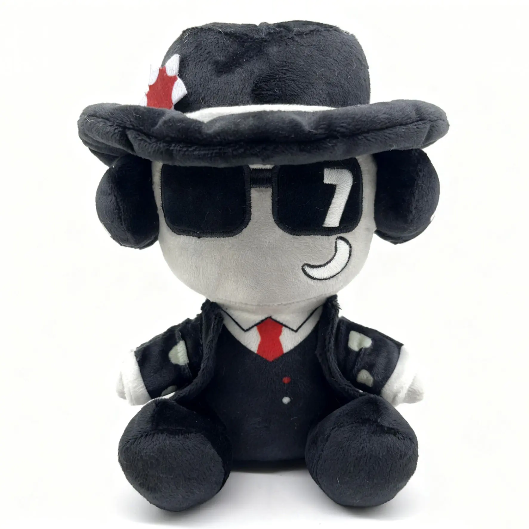 Dark Suit Gentleman Plush Doll Soft Gothic Game Toy