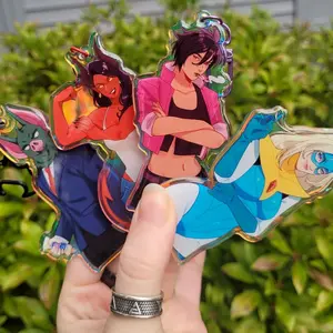 4 Styles Dispatch Epoxy Acrylic Keychains, Video Game Dispatch Character Bag Charm Gifts