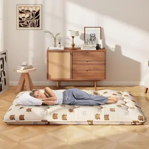 Goplus 4 Inch Japanese Floor Mattress, Futon Mattress with Washable Cover & Storage Bag, Foldable Roll up Tatami Mat, Portable Sleeping Pad -COSTST