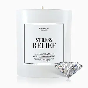 Foreverwick Stress Relief Candle | Diamond Candle Gift | Relaxing Candle Scent | Aromatherapy Candle for Bath Destress & Clearance | Strong Scented Candles for Decor | 14 oz & 70 Hours Burning Time