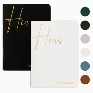 Vow Books His and Hers, Wedding Vow Books with Gold Foil Lettering, Perfect Wedding Ceremony Essential for Wedding Stuff
