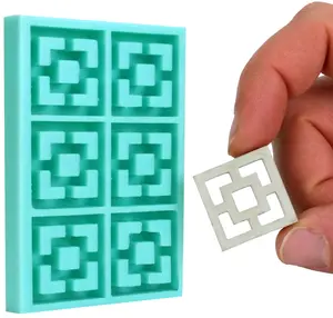 1:12 Scale Mini Breeze Block Mold – Mid Century Modern Screen Block Patterns for Diorama, Dollhouse, Model Train Layout, Mini Construction Projects – Premium Silicone, Reusable Easy Release