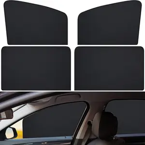 4 Piece Magnetic Car Side Window Sunshade, UV Protection, Universal Fit for All Cars, Privacy Curtain for Sleep Home Camping