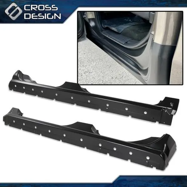 CROSSDESIGN Extended Cab Rocker Panels (Pair) - Automotive Exterior Trim Accessories for Car, 14-18 Chevy GMC Silverado Sierra Pickup Trucks, Vehicle