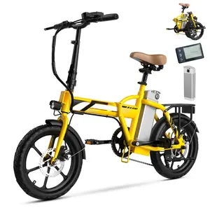 Urban folding electric bicycle, 500W motor,36V15ah | top speed 20 mph, range 19-31 miles | 16-inch tubeless tires, dual disc brakes | UL certified removable battery, lightweight compact design, suitable for city riding Bike Foldable Seat