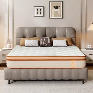 Queen Size 12/14 Inch Spring Mattress Hybrid Memory Foam Mattress Set  Weightless Cooling Mattress with Support Ergonomically Designed