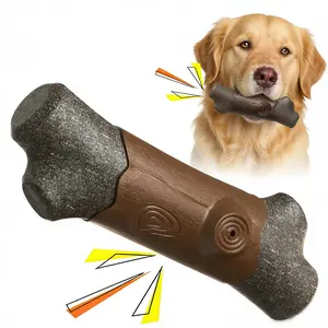 Large Size Indestructible Squeaky Dog Chew Toy for Medium/Large Aggressive Chewers Breed Dogs Durable Squeak Bone Teething Crate Toys Indoor/Outdoor
