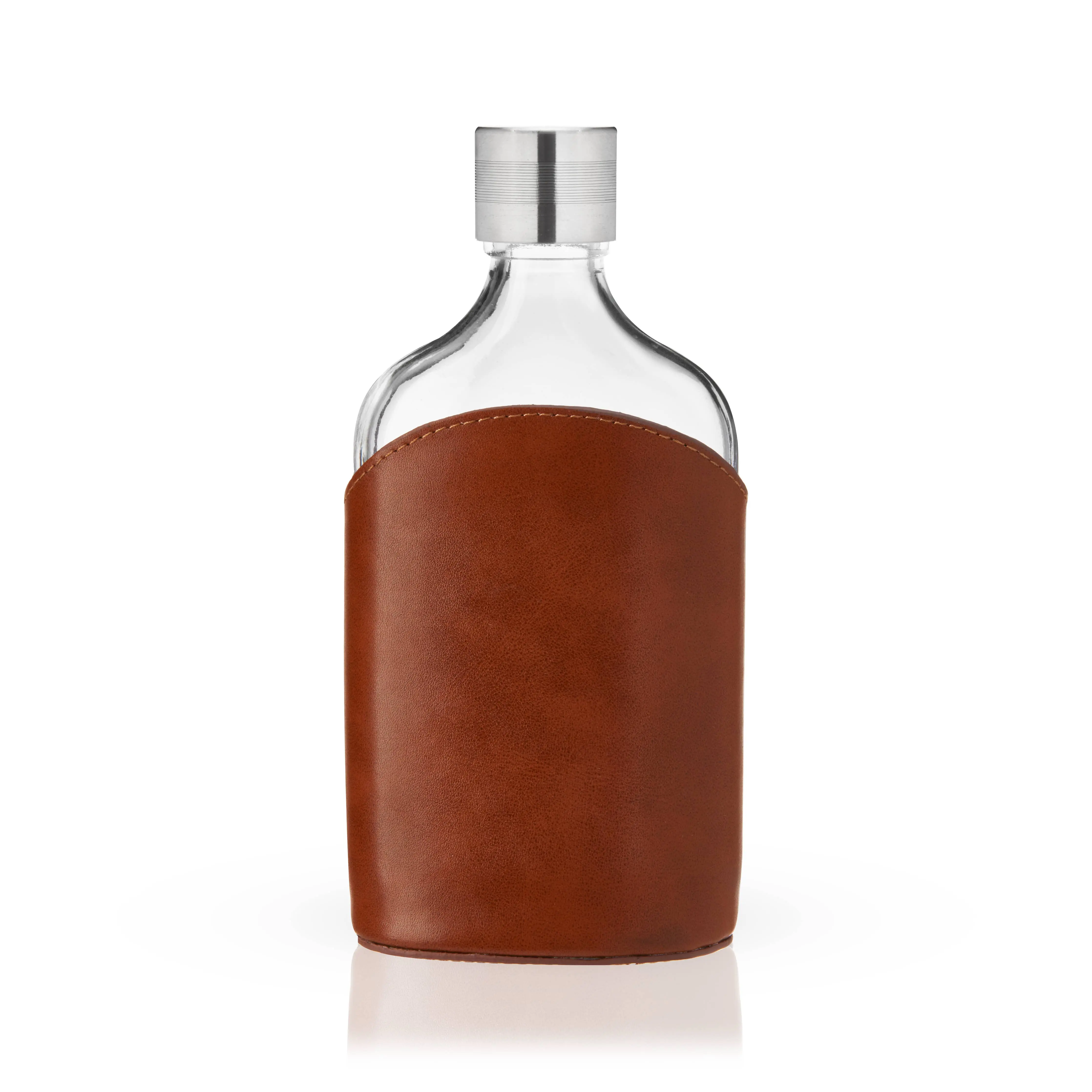Viski - Parker Leather-Wrapped Glass Flask