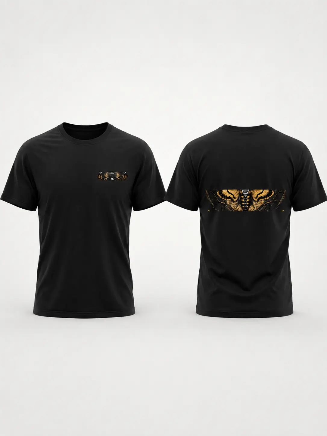 Men's Short-Sleeve Silence Of The Lambs Moth Graphic T-Shirt - Dark Gothic Horror Fan Gift for Halloween Menswear