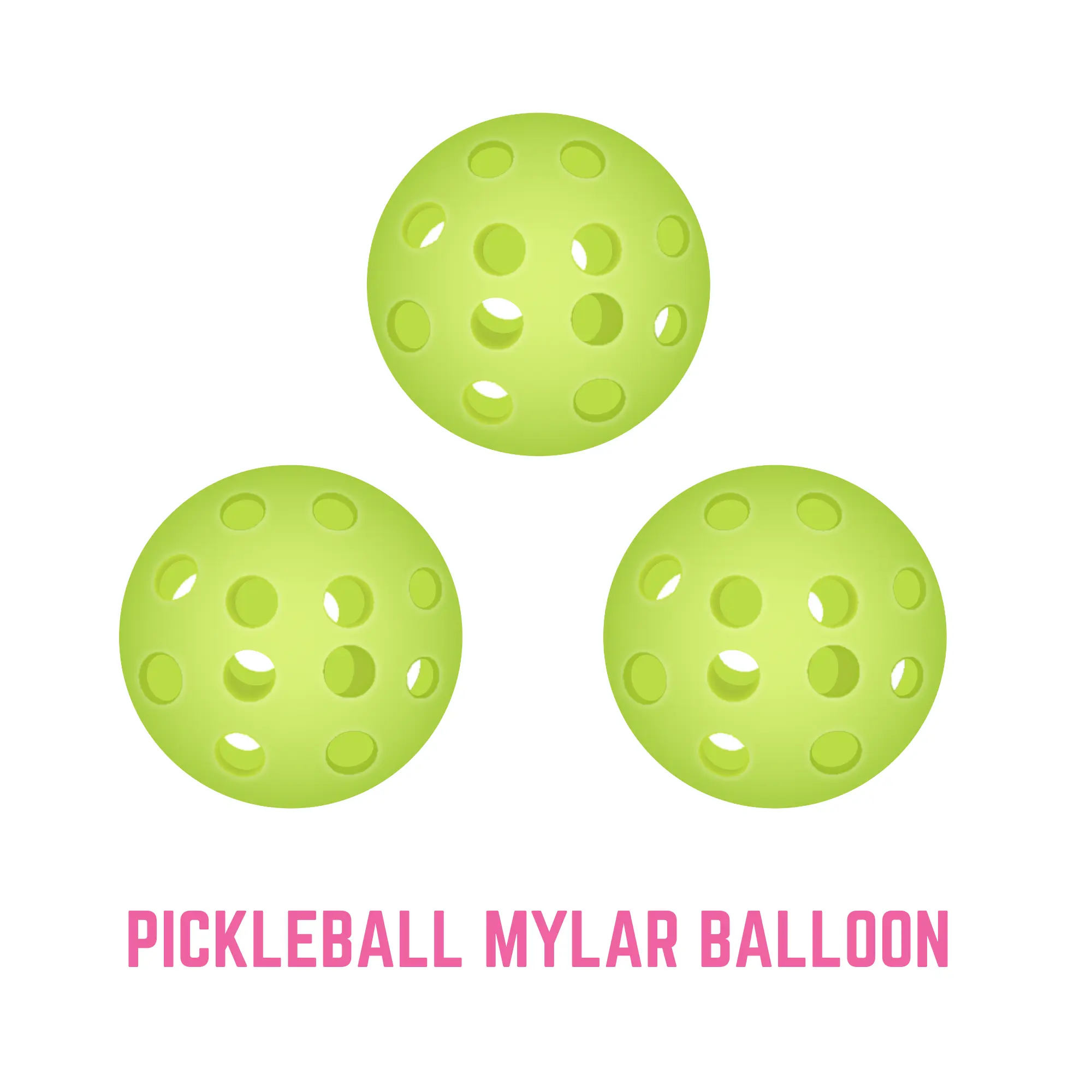 My Pickleball Era! 18” Mylar Balloon Set of 3 - Perfect Decoration for Pickleball-Themed Party
