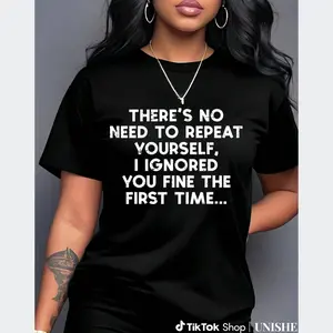 I Ignored You Funny Quote Tee – Casual T-Shirt for Women and Men