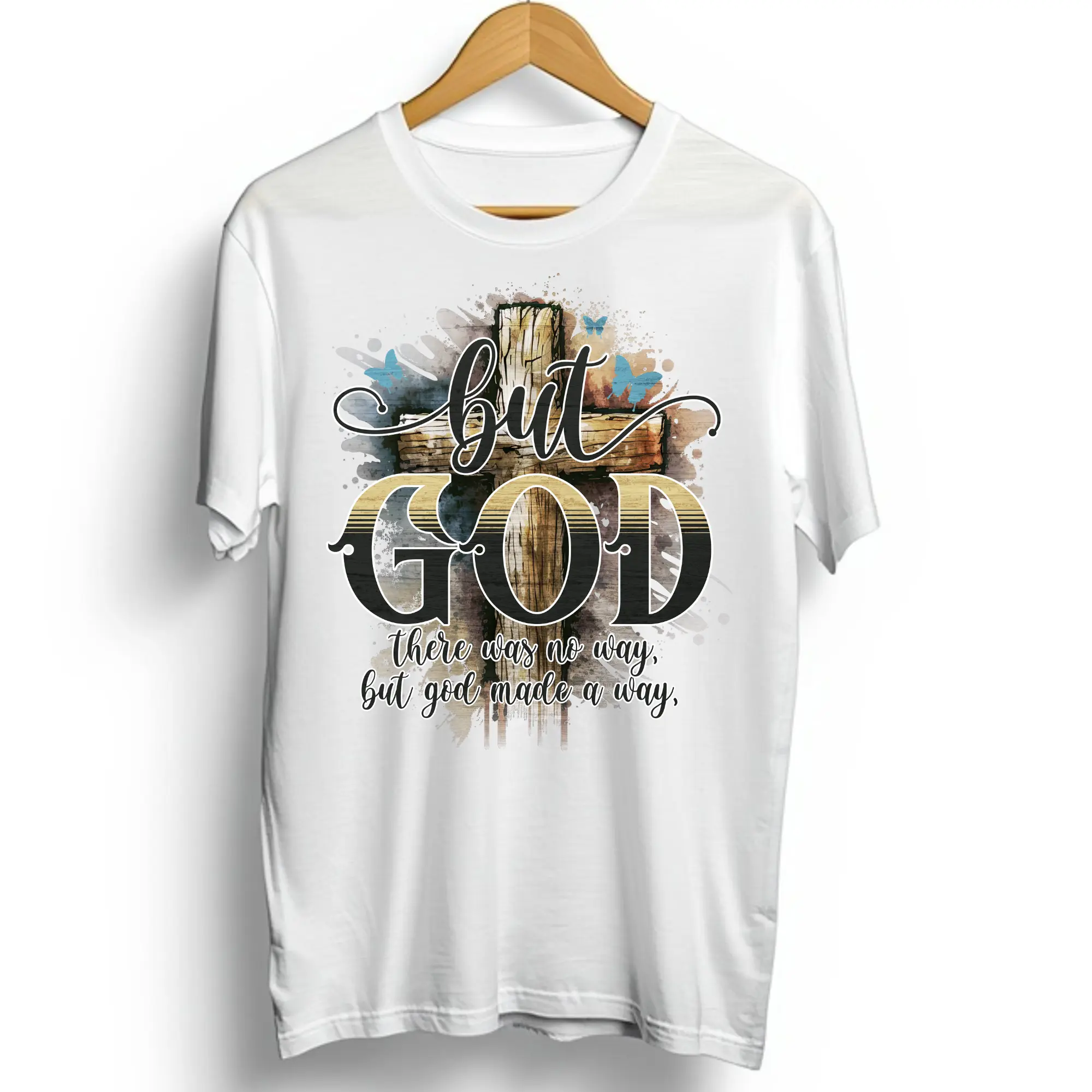 But God Made Way Series Direct-Printed Artwork DTF Ready-To-Press Graphic Sheet - Film-Based T-Shirt Print, All Ages DIY Specialty Supply with Clarity, Precision
