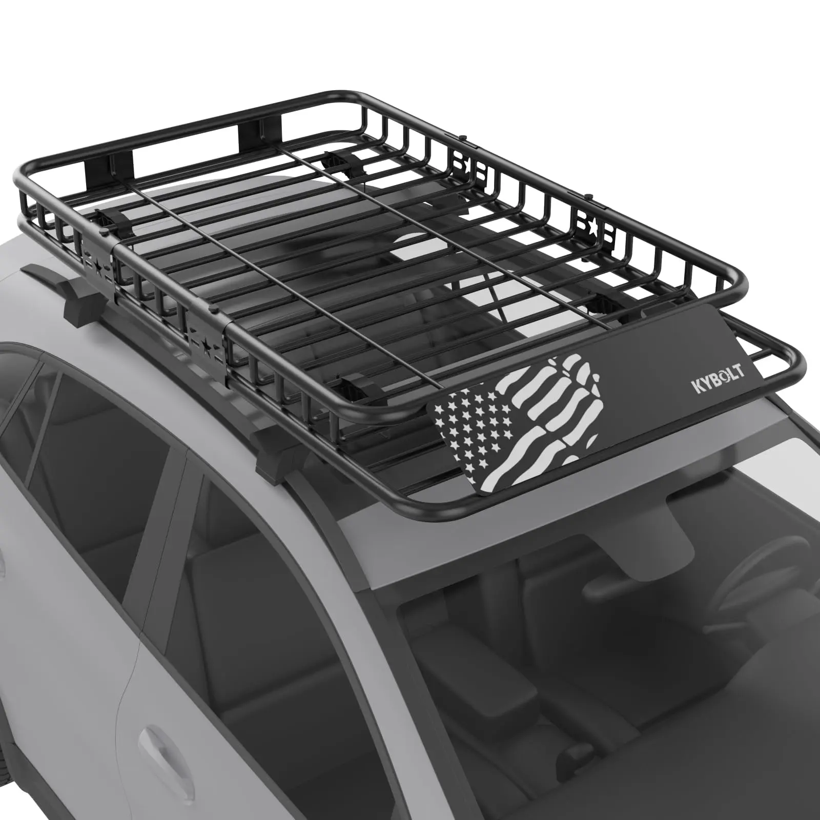 64"X 39"X 6" Roof Rack Basket Flag