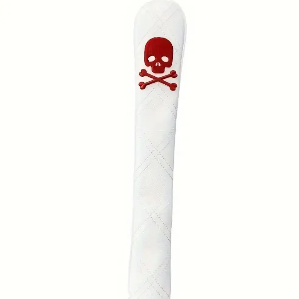 Leather Skull Alignment Stick Cover For Golf