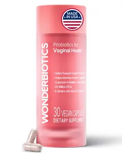 WONDERBIOTICS Probiotics for Women Vaginal Health - pH Balance, Yeast, Odor Control Supplement - 20 Billion CFU, 6 Authentic Strains with Natural Cranberry for Urinary & Gut Health - 30 CT