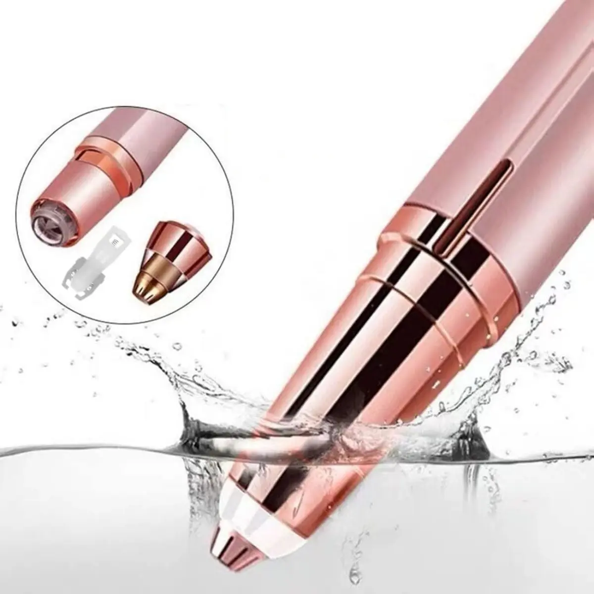 Electric Eyebrow Trimmer - 2-in-1 Rechargeable Painless Eyebrow Razors, Hypoallergenic Facial & Body Hair Remover for At-Home Brows