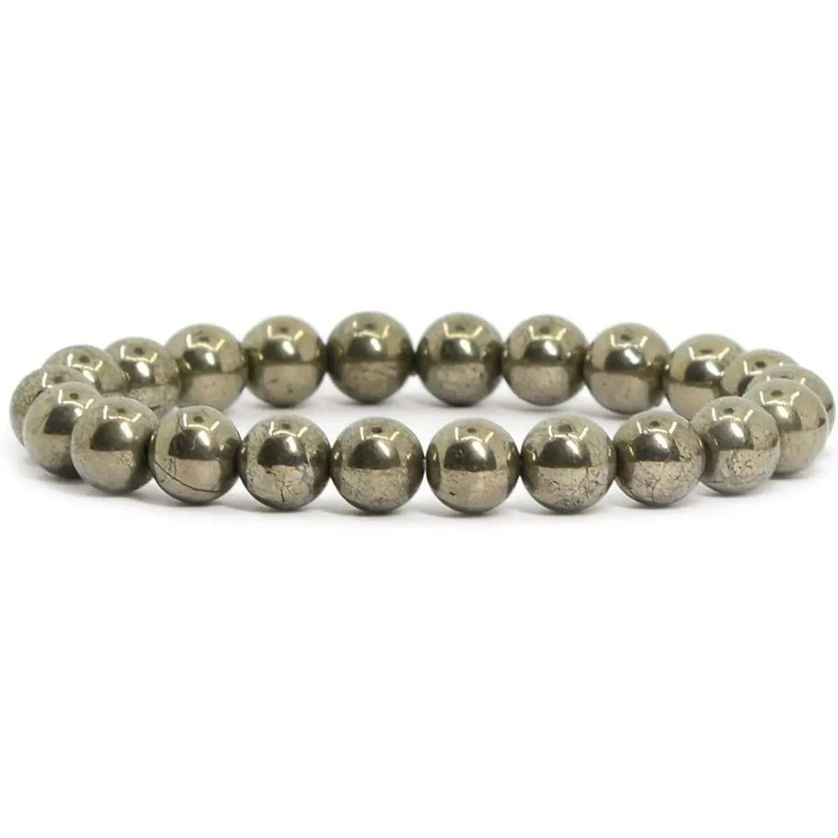 Natural Pyrite Stone Beaded Bracelet 4/8mm Gemstone Stretch Bracelet Healing Crystal Bracelet Boho style for Daily Use Gift for her, gift for him