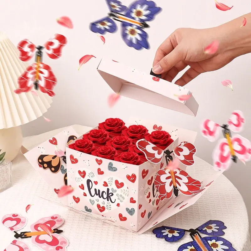 Flying Butterfly Explosion Gift Box Surprise Birthday Party Graduation Ceremony Qixi Gift Creative