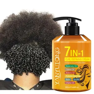 7-in-1 Curl Moisturizing Cream with Rosemary Oil & Castor Oil for Men & Women - Conditions Hair, Strengthens Curl Texture, Improves Smoothness, Supports Hydration, Enhances Curl Bounce, 280ml