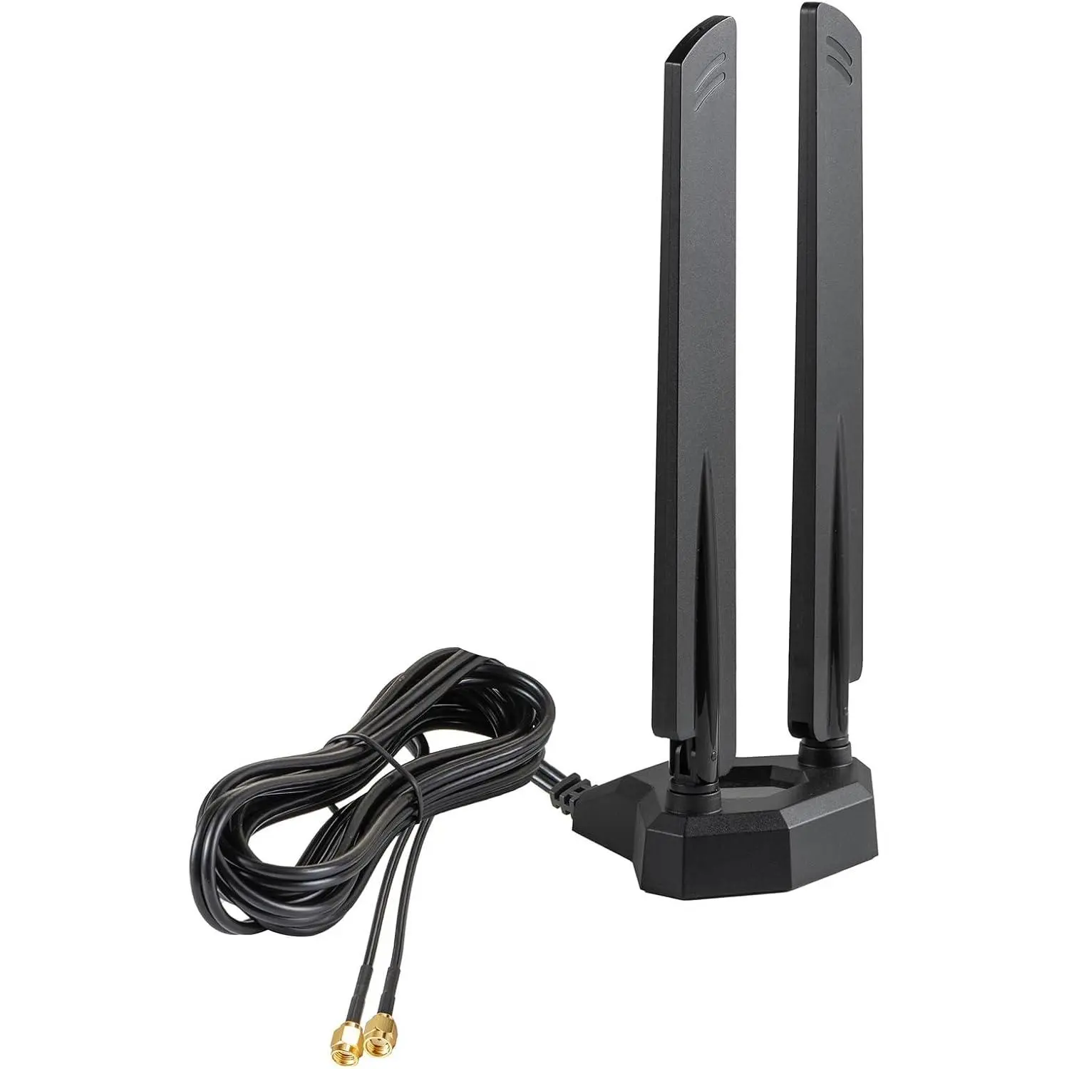 WiFi 6E Tri-Band Wireless Network Card with 2.4GHz/5GHz/6GHz Bands, 9dBi Gain Base RP-SMA Antenna, RG174 Cable, Signal Booster for PC Desktop Gaming Motherboards & Gaming Users