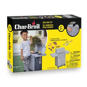 Char-Broil Red Toolbox Kid's BBQ Set - Full BBQ Set for Kids Ages 3+ - Includes Grill, Tools & Accessories - Made in China