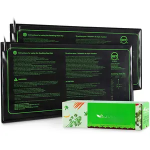 MET Certified 2 Pack Seedling Heat Mat,   Durable Germination Station Heat Mat, Warm Hydroponic Heating Pad for Indoor Home Gardening Seed Starter(10" X 20")