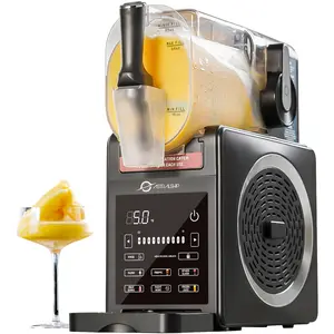 ASTRALSHIP Slushie Machine 85oz, Frozen Drink Machine, Slushy Machine for Home, 6 Preset Programs, LED Touch Control, Rinse, No Ice Needed, for Milkshakes, Margarita Smoothie, Frappes, Low-Sugar & Alcohol Alerts