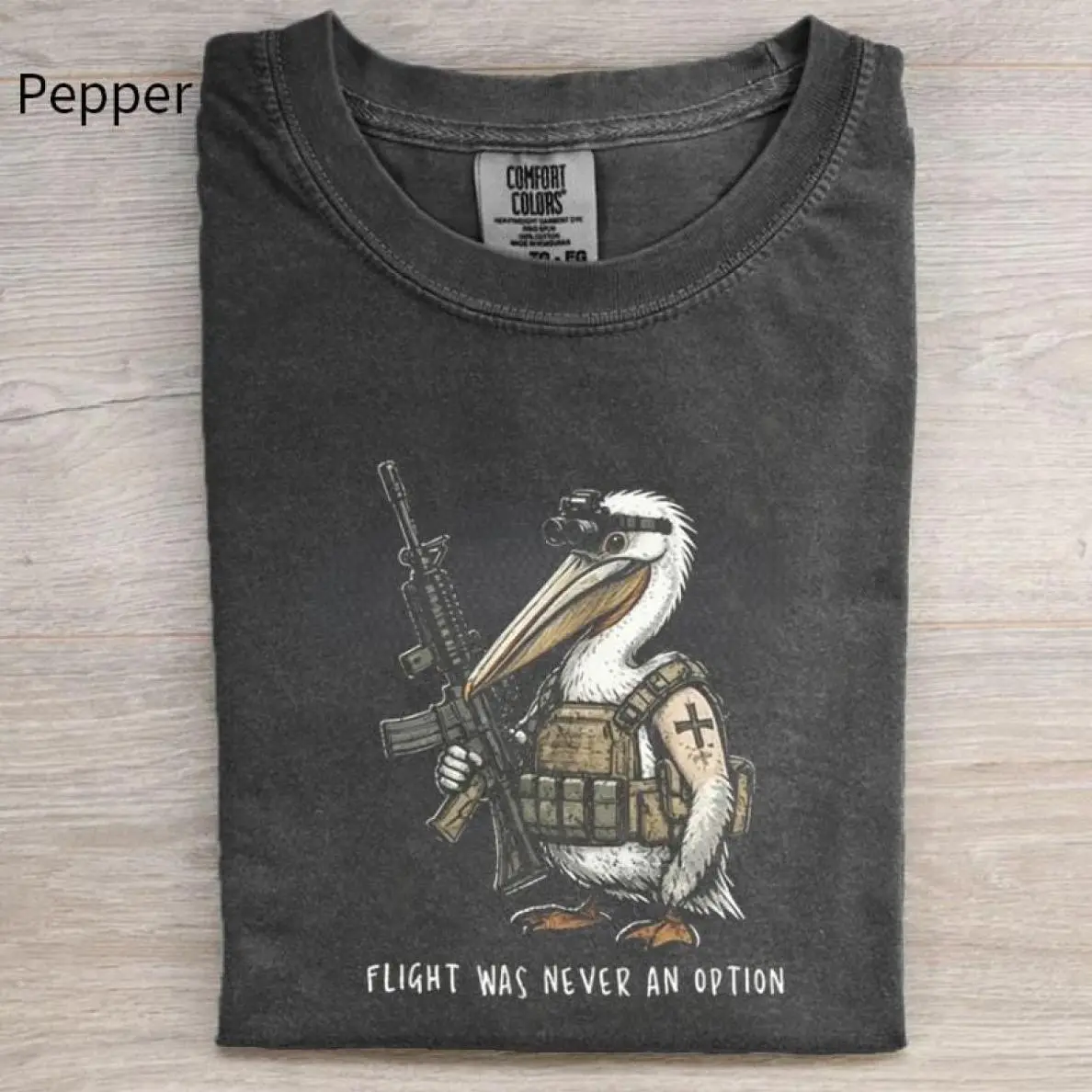 Tactical Pelican Shirt, Flight Was Never An Option Tee, Funny Military Bird Shirt, Armed Pelican Meme, Funny Gift For Him, Fun Graphics, Trendy Looks, Stay Ahead of the Curve