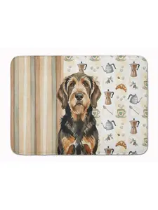 Carolines Treasures WDK7538RUG 19 x 27 in. Black & Tan Otterhound Coffee Bar Memory Foam Kitchen Mat