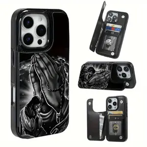 Personalized Pattern Functional TPU Phone Case with Pattern Design, Including Card Slots and Various Uses, Such as Storing Bank and Transportation Cards. Suitable for iPhone 17 16 15 14 13 12 PRO MAX PLUS, AIR Models, Ideal Holiday Gift for Friends