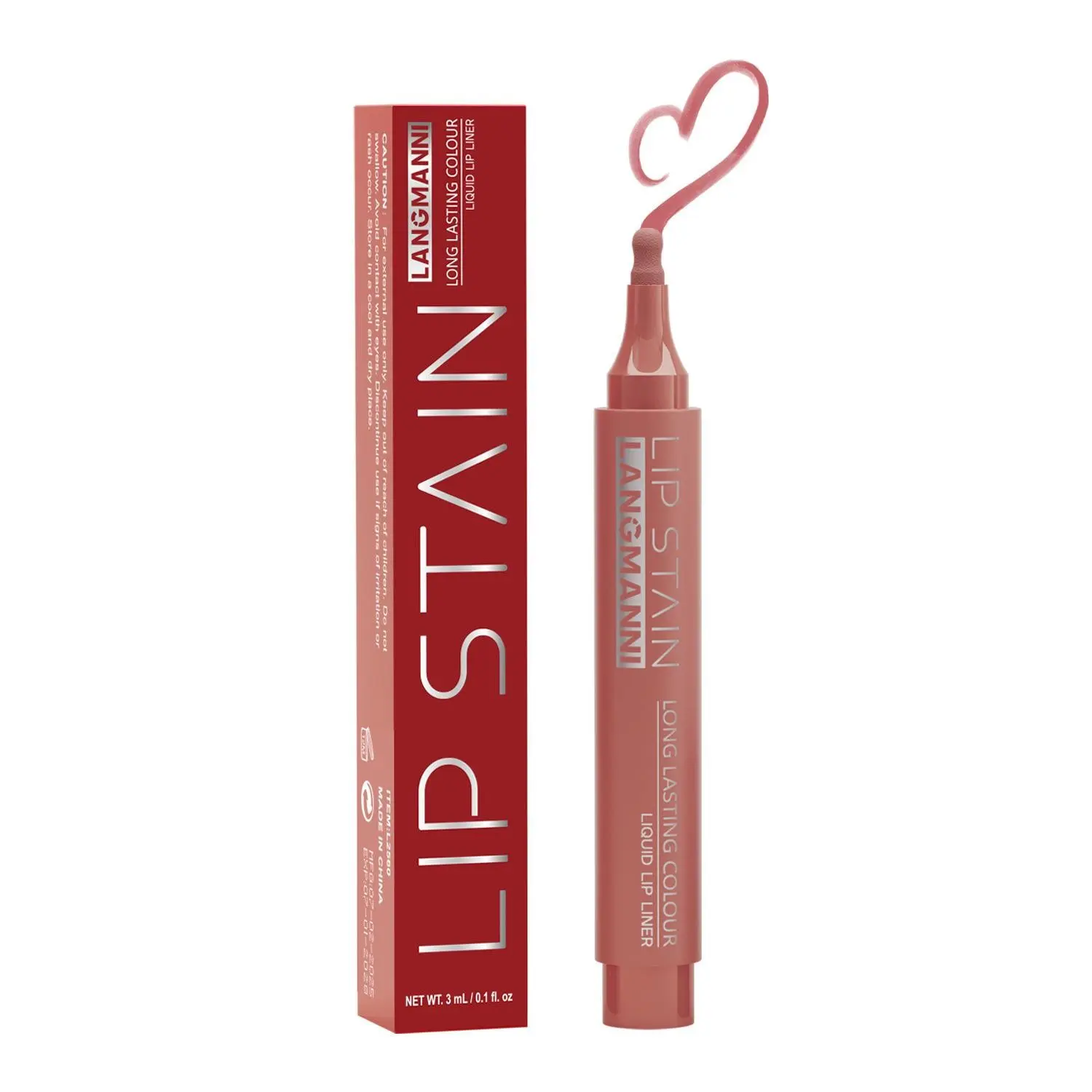 Liquid lip liner pen, long-lasting anti-smudging lip contour pen, waterproof lipstick boundary pen, lip makeup base and correction pen, professional lip shaping tool for makeup artists, Lipliner