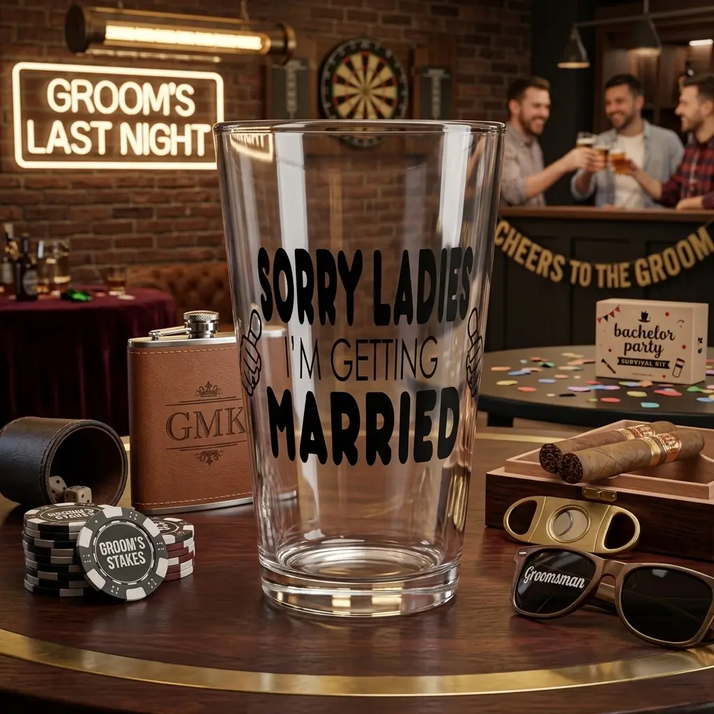 Sorry Ladies I'm Getting Married Personalized Glass, Friendship Whiskey Glass, State to State Engraved Bourbon Glass, Personalized Gift for Best Friend, Custom Name Rocks Glass, Friendship Gift, Birthday Gift,