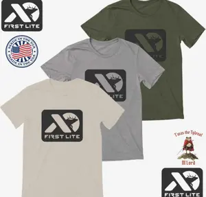 First Lite Elk Logo T Shirt, Mens Hunting Graphic Tee, Comfortable Outdoor Apparel, Perfect for Elk Camp, Scouting Trips Casual Cotton T-Shirt Sweatshirt Hoodie
