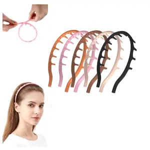 Silicone Comb Headbands for Women, Non-Slip High Cranium Design, No-Headache Comfort, Ideal for Gym & Daily Wear
