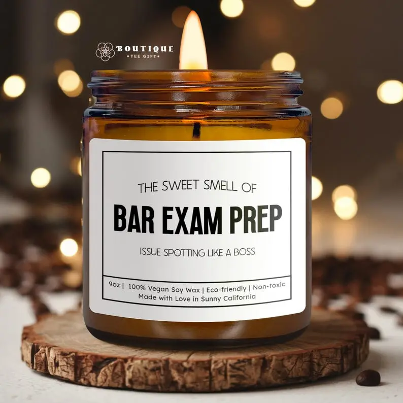 Graduation Candle for Law Students, Bar Exam Prep Scented Soy Candle Perfect Lawyer Gift