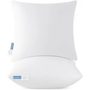 20x20 Pillow Inserts, 20 Inch Decorative Throw Pillow Inserts, Soft Square Throw Pillows for Couch, Sofa, Bed, and Home White Cushion Pack of 2
