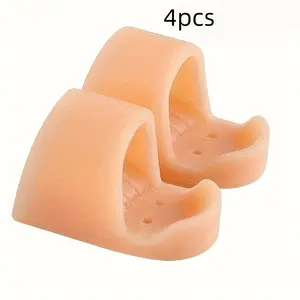 4pcs Toe Separators, Hammer Shape Toe Curvature Corrector, Overlapping Toe Pads and Toe Separators, Foot Care Tools Set, Foot Care Product
