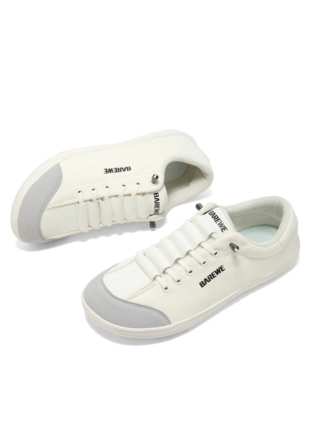 Barewe Unisex Minimalist Wide Toe Barefoot Shoes, Zero Drop Canvas Rubber Fashion Athletic Training Sports Trainer Sneakers, Casual Walking Trainers for All Seasons Footwear