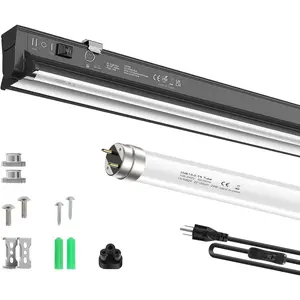 T5 HO 10.0 UVB Light for Reptiles, 24W Light Fixture Combo Kit with Switchable 5.0 & 10.0 UVB Output, 22" Fluorescent Tube UVA UVB Reptile Light for Reptile Eco-Tanks and Aquariums