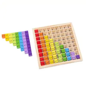 Wooden Multiplication Table Toy, 1 Box 99 Multiplication Block Teaching Puzzle, Interaction Toy, Arithmetic Teaching Toy