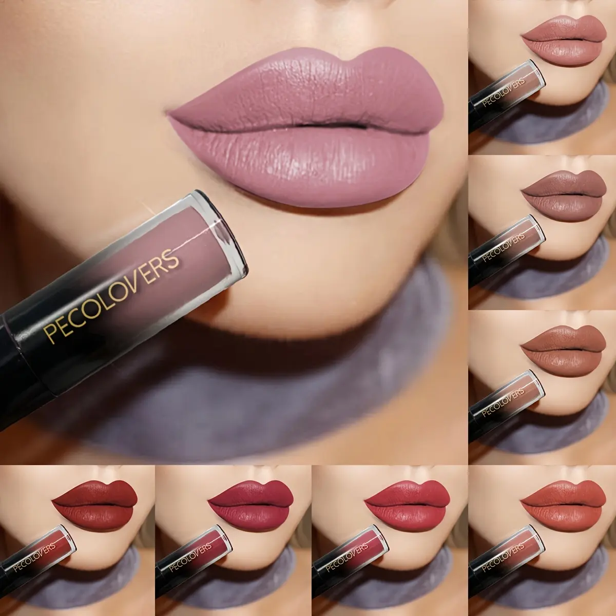 1PC Matte Velvet Highly Saturated Intensely Pigmented Lip Gloss, Long-lasting, Non-Sticky, Moisturizing Liquid Lipstick with Matte Effect, Moisturize